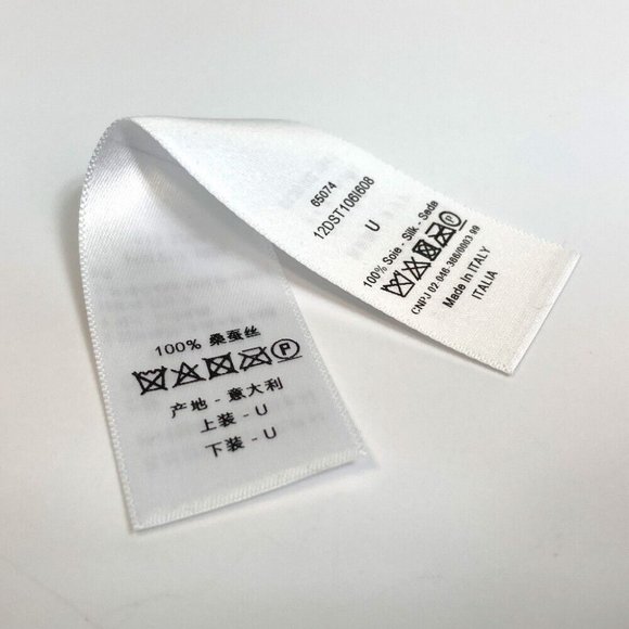 UNUSED DIOR Logo Mitsua Twilly Scarf silk Beige x Dusty Pink - Picture 9 of 12